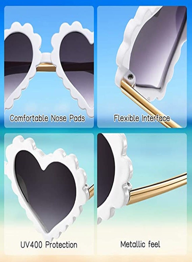 Generic Heart Shaped Sunglasses for Kids, 3Pairs Kid's Fashion Cartoon Sunglasses Personality Metal Sunglasses, Toddler Glasses for 2-10 Years Girl Boy Eyewear Outdoor Beach Party Sunglasses - Image 4