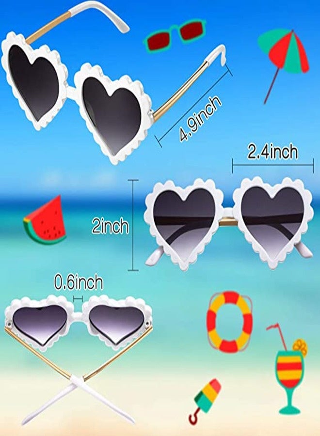 Generic Heart Shaped Sunglasses for Kids, 3Pairs Kid's Fashion Cartoon Sunglasses Personality Metal Sunglasses, Toddler Glasses for 2-10 Years Girl Boy Eyewear Outdoor Beach Party Sunglasses - Image 5