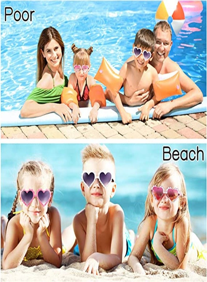 Generic Heart Shaped Sunglasses for Kids, 3Pairs Kid's Fashion Cartoon Sunglasses Personality Metal Sunglasses, Toddler Glasses for 2-10 Years Girl Boy Eyewear Outdoor Beach Party Sunglasses - Image 2