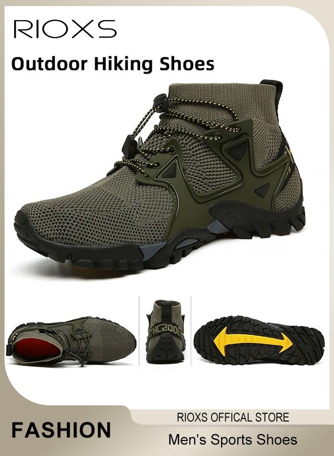 RIOXS Men's Sports Shoes,Outdoor Non-Slip Trail Running Shoes,Breathable Athletic Sneakers,Trekking Shoes,Hiking Trainers For Men,Lightweight Trail Running Shoes,Suitable for Climbing, Walking, Fitness, Jogging, Mens Athlesiure Trainers  - Image 1