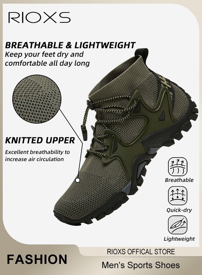 RIOXS Men's Sports Shoes,Outdoor Non-Slip Trail Running Shoes,Breathable Athletic Sneakers,Trekking Shoes,Hiking Trainers For Men,Lightweight Trail Running Shoes,Suitable for Climbing, Walking, Fitness, Jogging, Mens Athlesiure Trainers  - Image 4