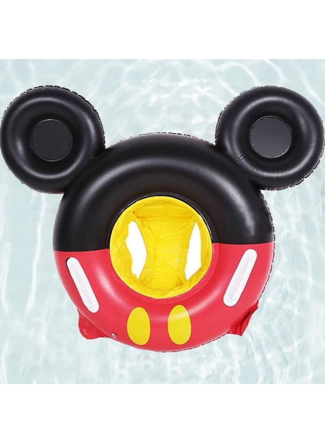 Baby Swimming Float, Inflatable Swim Ring Cute Floaties with Seat and Handle Pool Floats Toys Fun Water Raft Lounge Party Supplies for Infant Toddler Kids Children Age 0-8 Years Under 44lb - Image 1