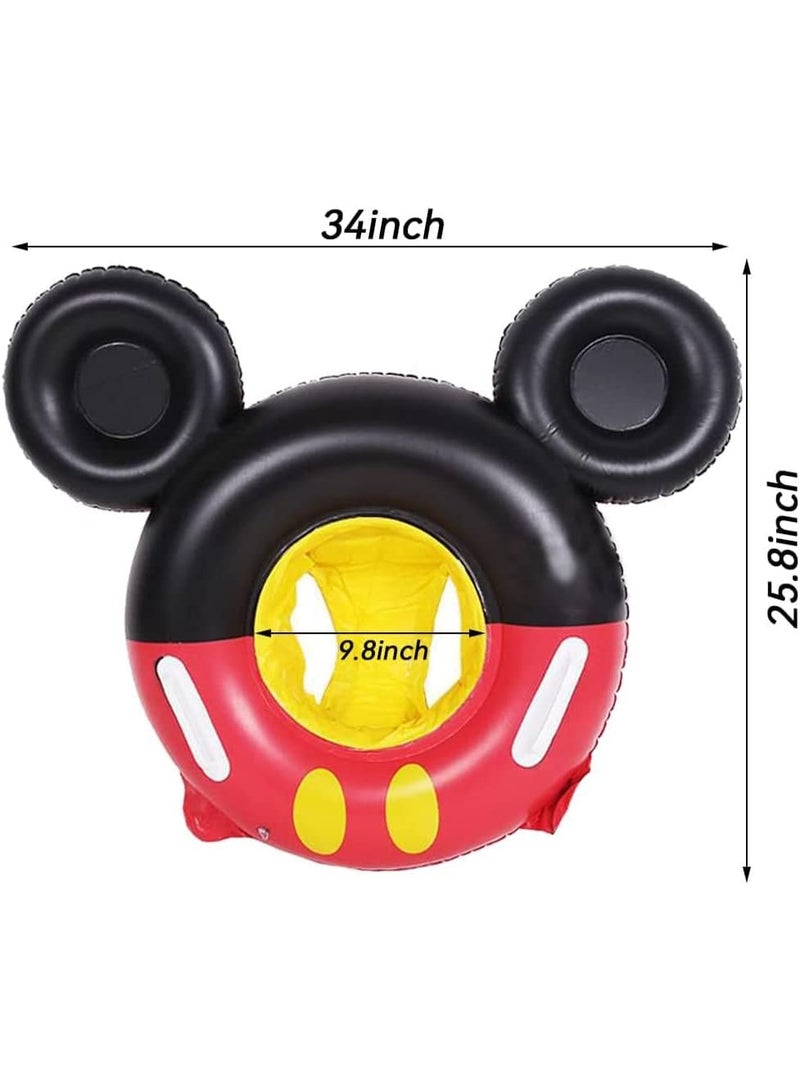 Baby Swimming Float, Inflatable Swim Ring Cute Floaties with Seat and Handle Pool Floats Toys Fun Water Raft Lounge Party Supplies for Infant Toddler Kids Children Age 0-8 Years Under 44lb - Image 5