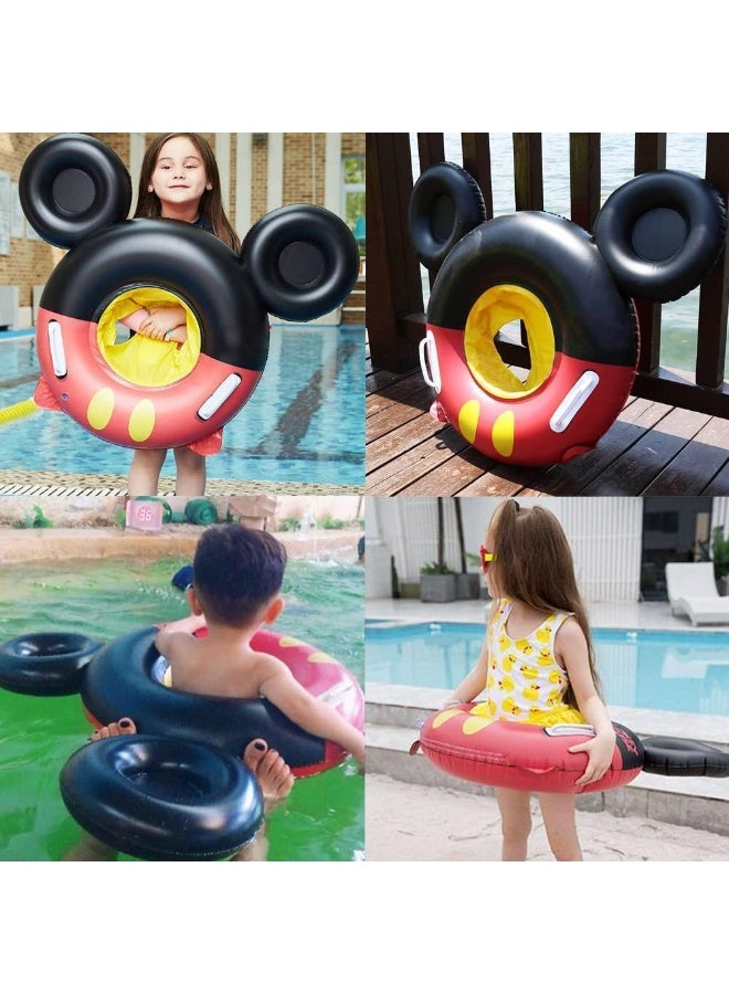 Baby Swimming Float, Inflatable Swim Ring Cute Floaties with Seat and Handle Pool Floats Toys Fun Water Raft Lounge Party Supplies for Infant Toddler Kids Children Age 0-8 Years Under 44lb - Image 3