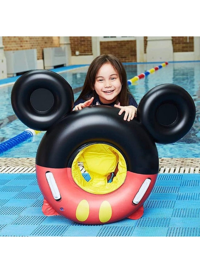 Baby Swimming Float, Inflatable Swim Ring Cute Floaties with Seat and Handle Pool Floats Toys Fun Water Raft Lounge Party Supplies for Infant Toddler Kids Children Age 0-8 Years Under 44lb - Image 2