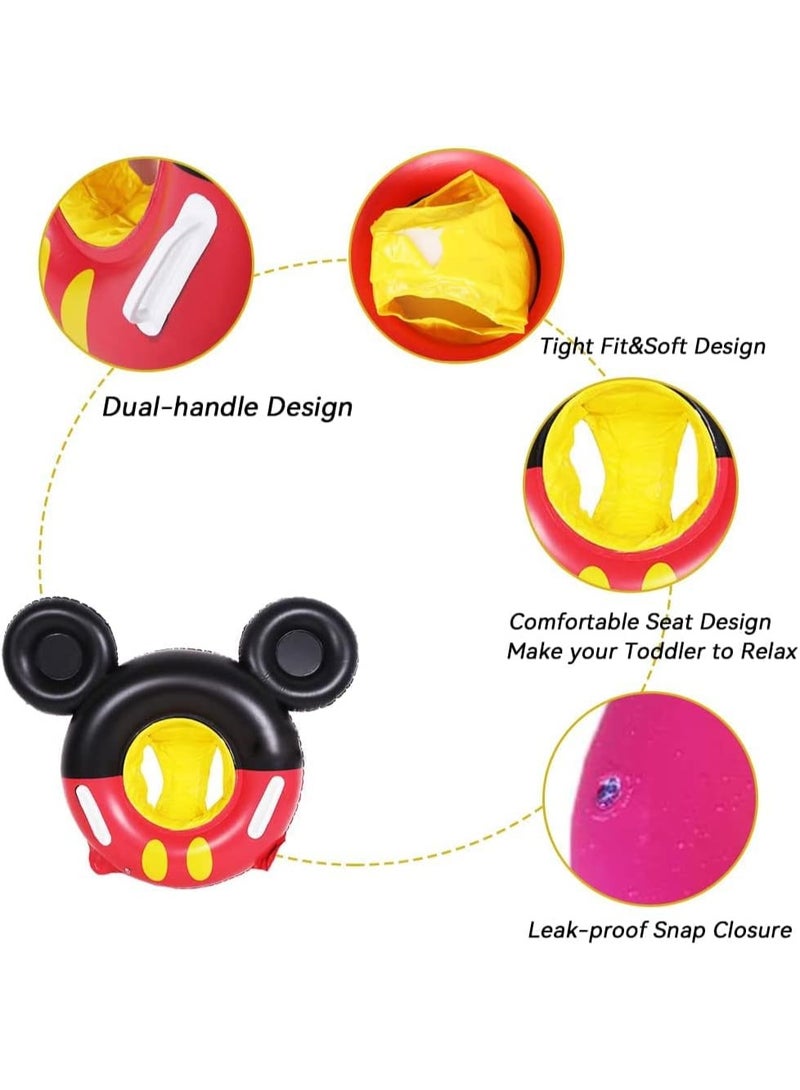 Baby Swimming Float, Inflatable Swim Ring Cute Floaties with Seat and Handle Pool Floats Toys Fun Water Raft Lounge Party Supplies for Infant Toddler Kids Children Age 0-8 Years Under 44lb - Image 4