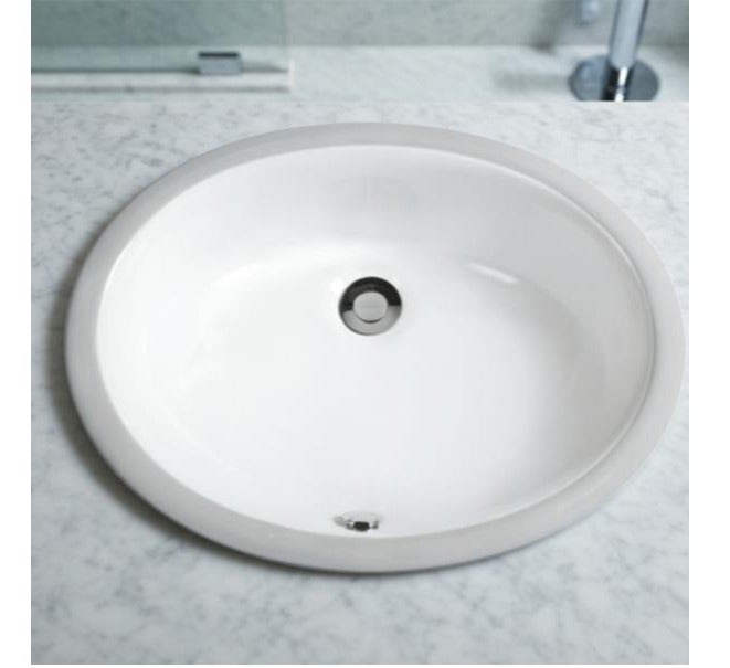 OCEANIC OCE-ZT-202 Under Counter Basin Glossy White Oval Ceramic Wash Basin - Image 1