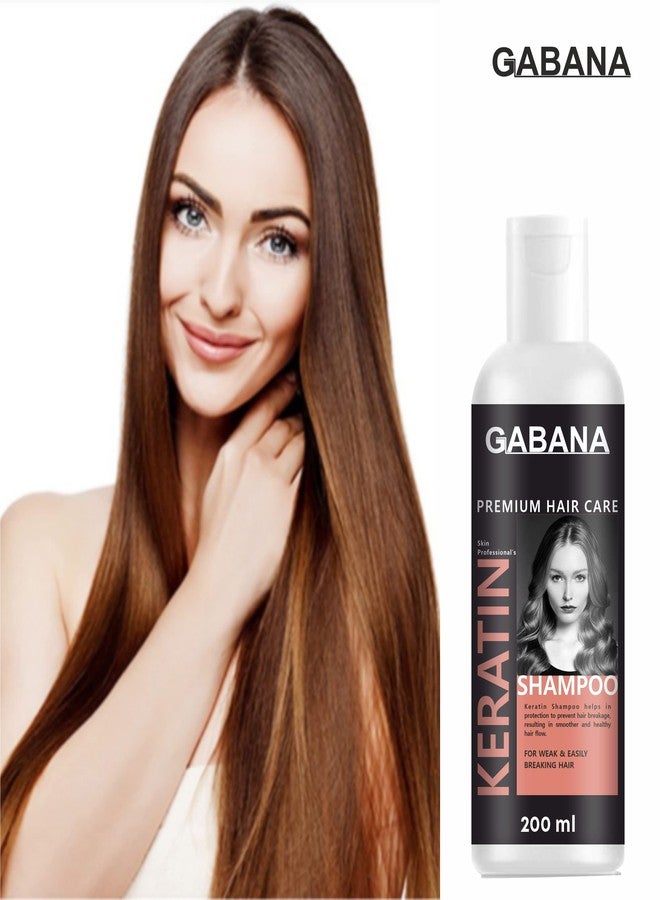 GABANA Keratin Shampoo for Hair Strengthening and Damage Repair (Pack of 1, 200 ml)|Hair Care with Protein & Moisturizing Formula, Helps Reduce Breakage, Deep Cleansing and Nourishing Shampoo| - Image 3
