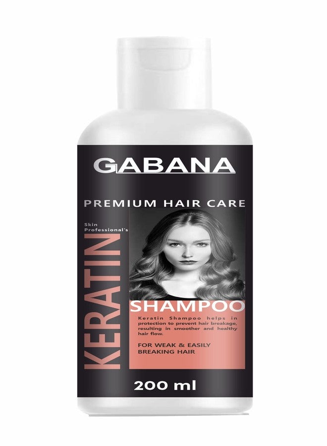 GABANA Keratin Shampoo for Hair Strengthening and Damage Repair (Pack of 1, 200 ml)|Hair Care with Protein & Moisturizing Formula, Helps Reduce Breakage, Deep Cleansing and Nourishing Shampoo| - Image 2