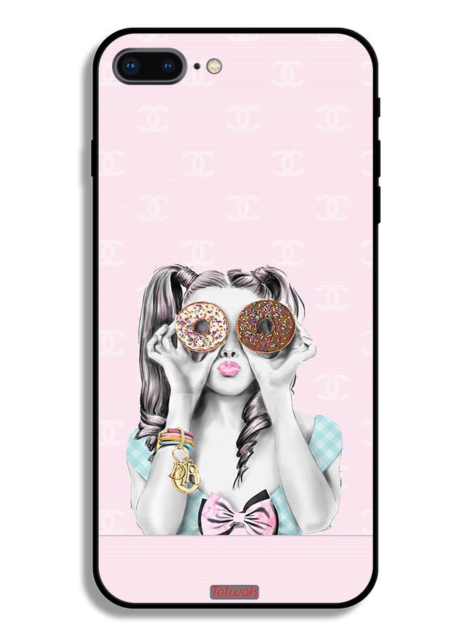 Tolwak Apple iPhone 8 Plus Protective Case Holding Two Donuts - Image 2