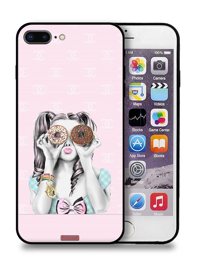 Tolwak Apple iPhone 8 Plus Protective Case Holding Two Donuts - Image 1