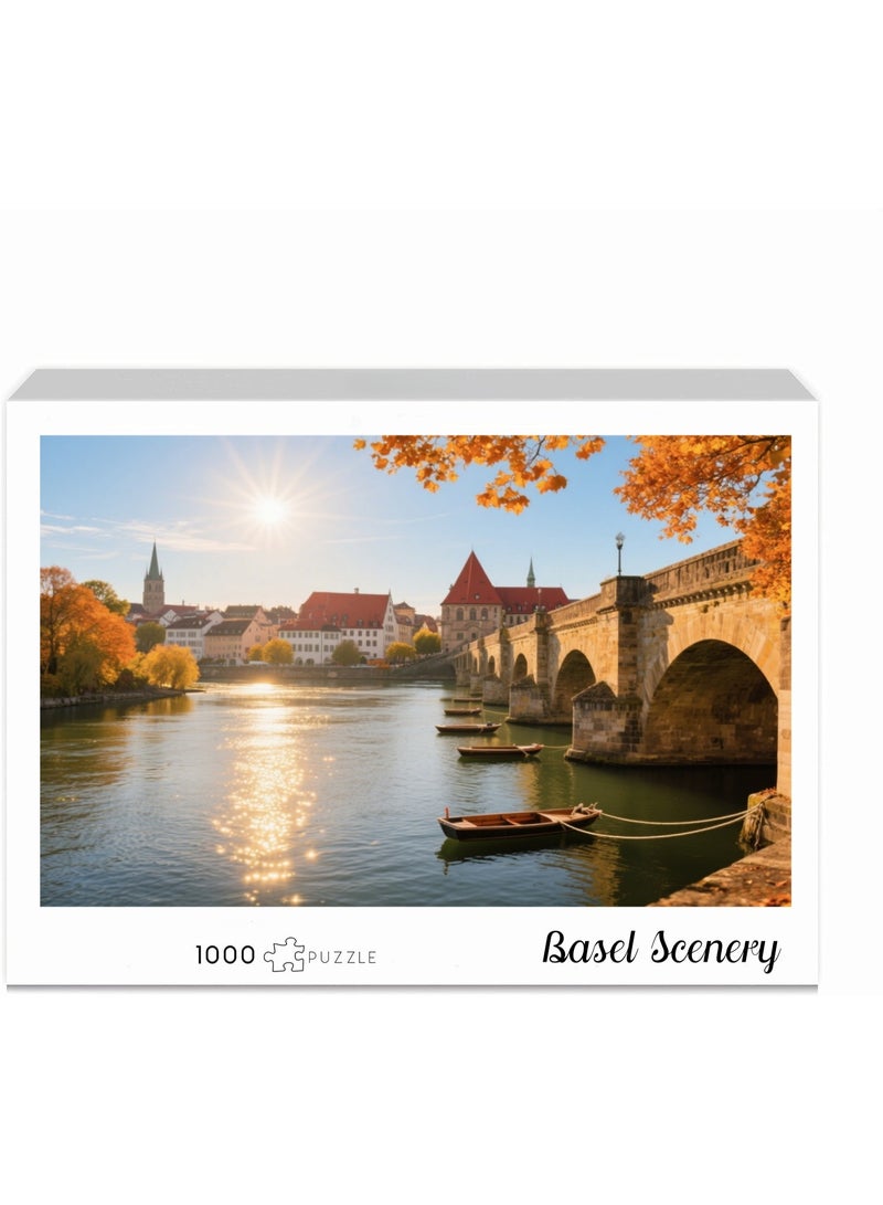 1000 Basel Scenery Puzzles - Creative Design Patterns, Rich and Colorful Art Experience, Suitable for Adults and Children - Image 3