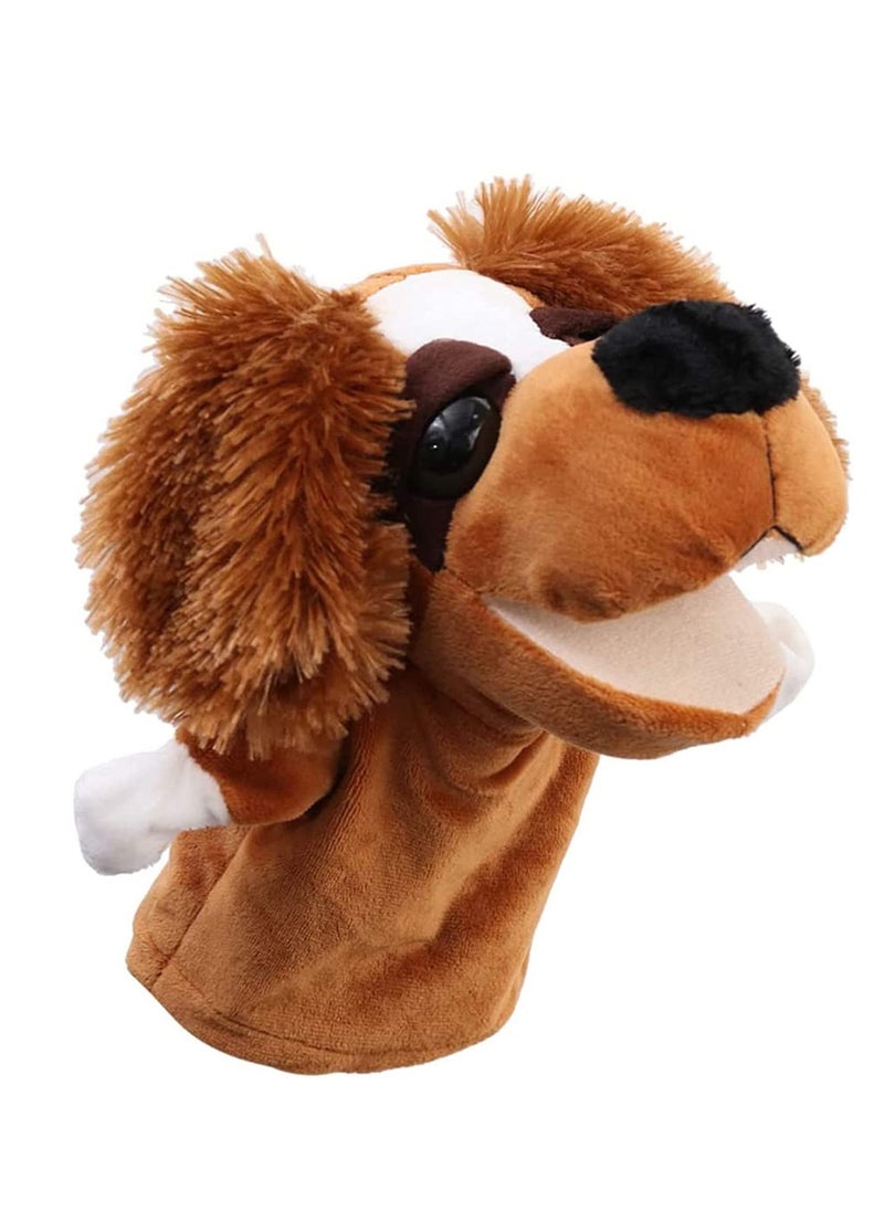 SYOSI Puppy Hand Puppet Plush Dog Toy Animals Figure Finger Doll Parent- child Interactive Gift for Storytelling Teaching Preschool Role- Play - for Imaginative  - Image 1