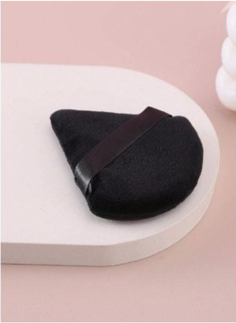Generic - 5pcs Black Triangle Shaped Powder Puff Set For Loose Powder - Image 1