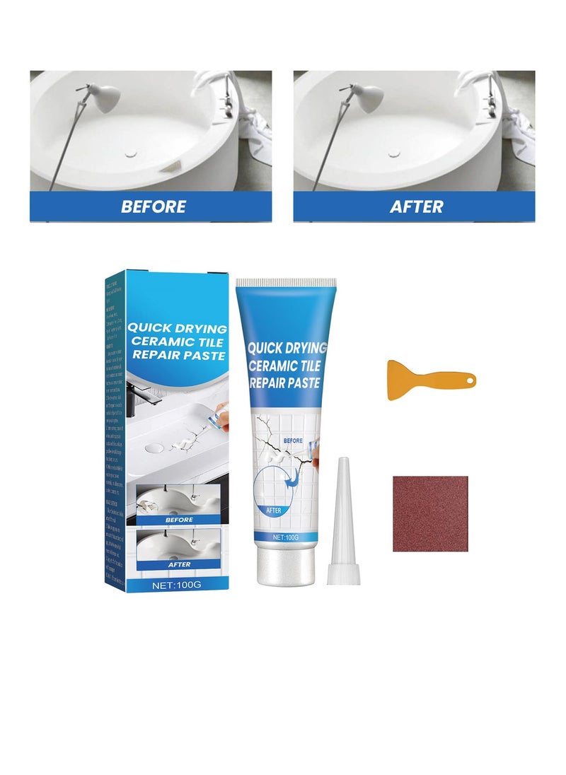 Tile Grout Paint with Scraper and Sandpaper Cement Crack Filler Grout Sealer for Shower Tile Floor Tile and More Complete Solution for Filling Cracks and Gaps in Tile Surfaces White