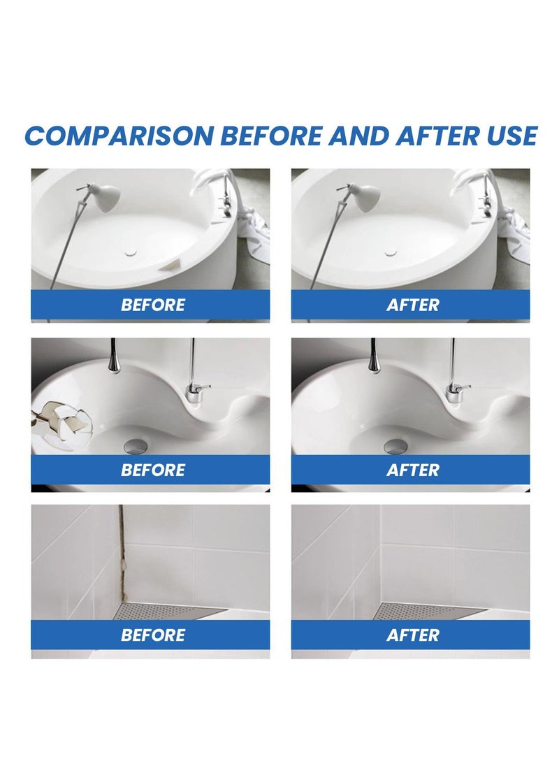 Tile Grout Paint with Scraper and Sandpaper Cement Crack Filler Grout Sealer for Shower Tile Floor Tile and More Complete Solution for Filling Cracks and Gaps in Tile Surfaces White