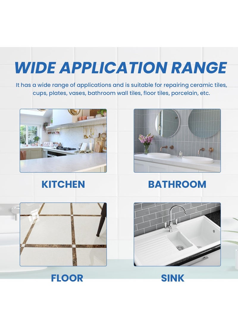 Tile Grout Paint with Scraper and Sandpaper Cement Crack Filler Grout Sealer for Shower Tile Floor Tile and More Complete Solution for Filling Cracks and Gaps in Tile Surfaces White