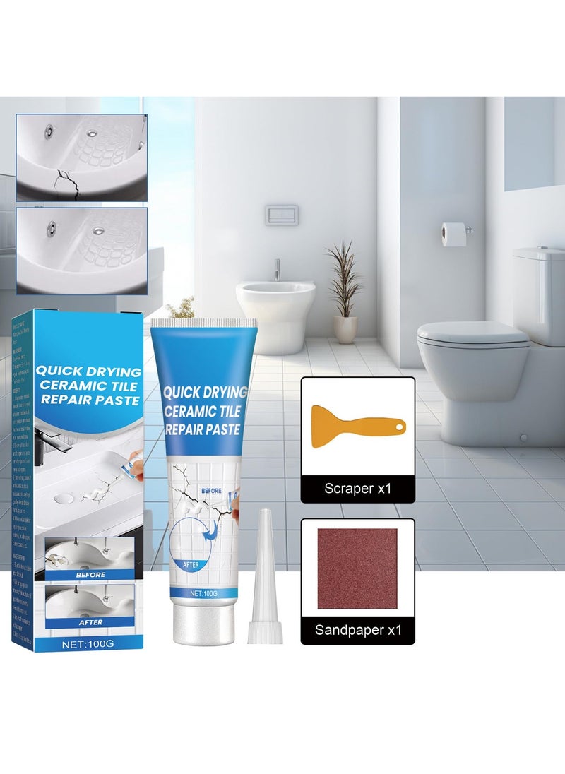 Tile Grout Paint with Scraper and Sandpaper Cement Crack Filler Grout Sealer for Shower Tile Floor Tile and More Complete Solution for Filling Cracks and Gaps in Tile Surfaces White