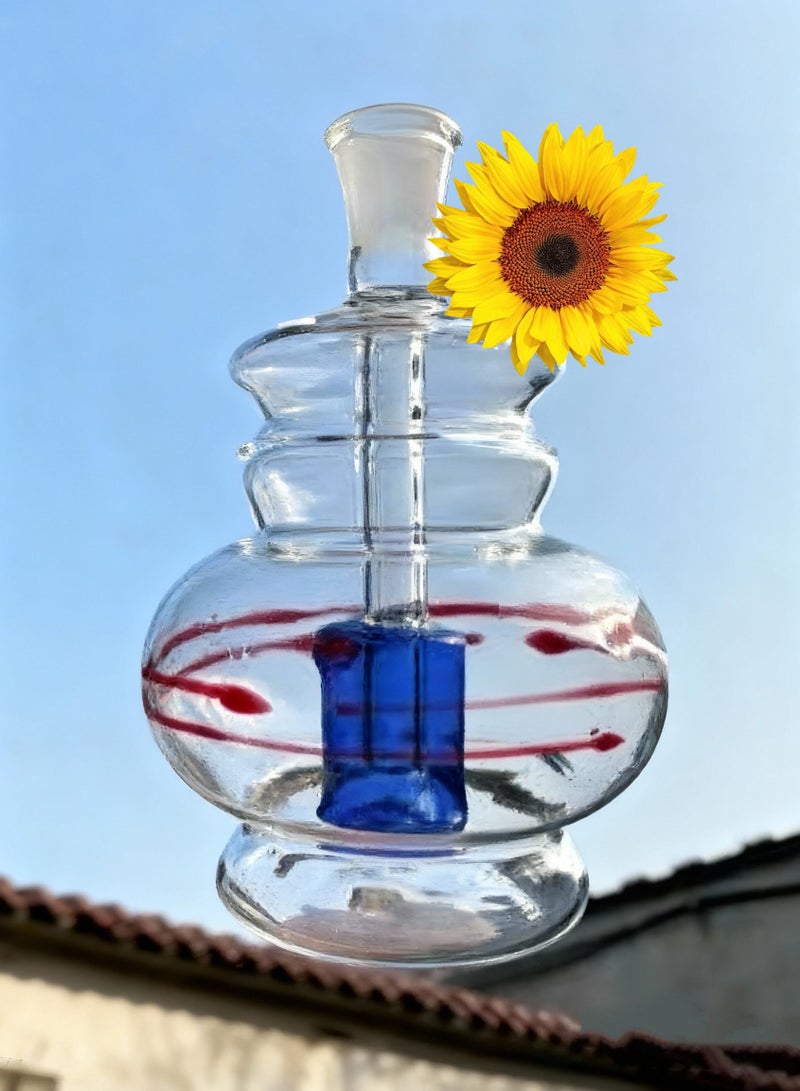 Angmei Premium Heat Resistant Glass Oil Lamp Bottle Medical Grade High Borosilicate Material for Long lasting Use (Random color) - Image 1