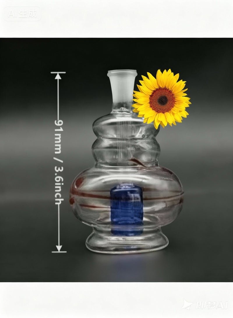 Angmei Premium Heat Resistant Glass Oil Lamp Bottle Medical Grade High Borosilicate Material for Long lasting Use (Random color) - Image 2