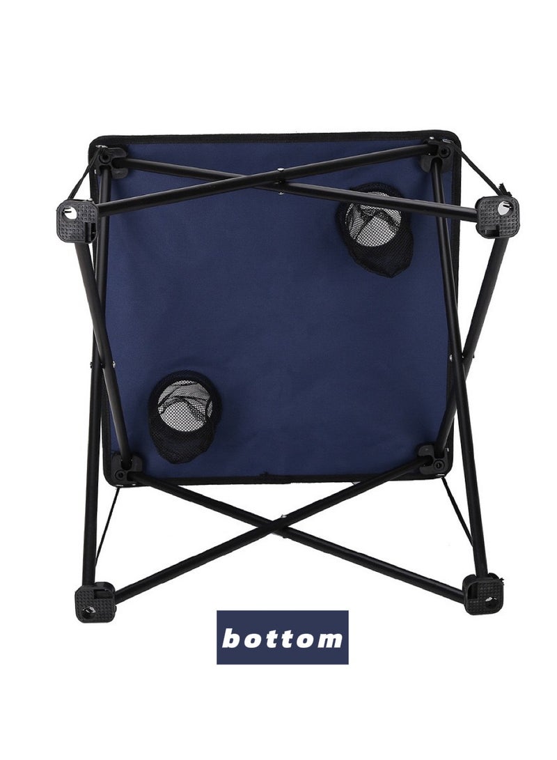 طقم تخييم خارجي قابل للطي (2 كرسي + 1 طاولة مع حامل أكواب) - الكراسي 50×50×82 سم، الطاولة 48.5×48.5×45 سم باللون الأسود - Image 4