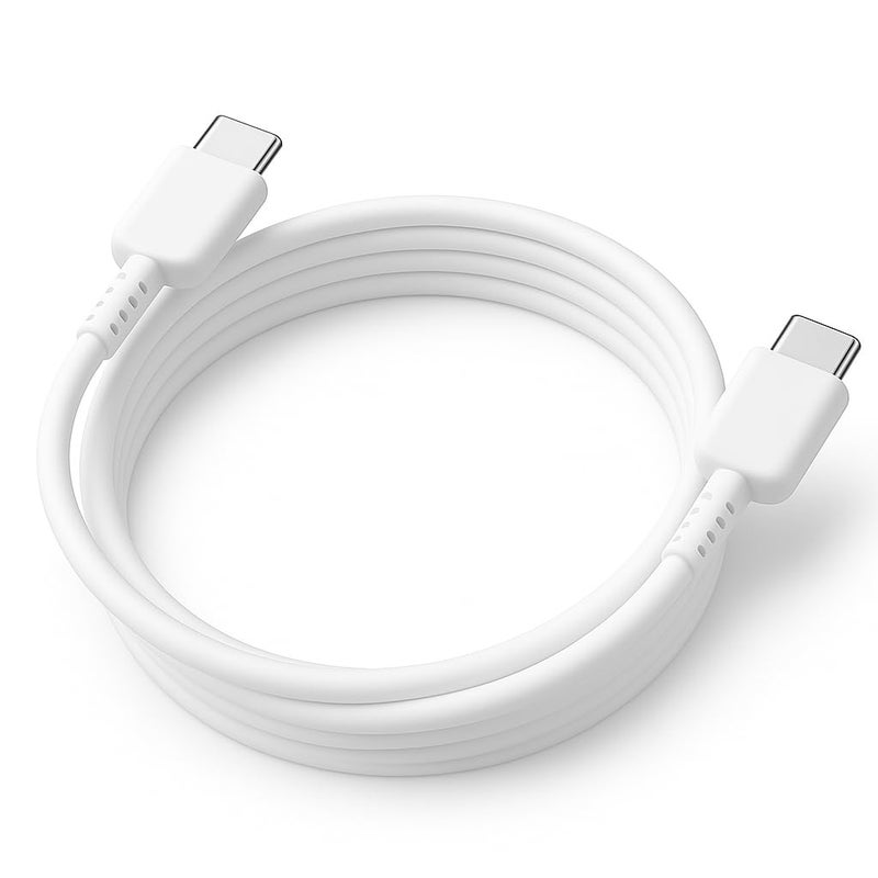 TOPGO 25W Original Type C to C 3.3 FT Fast Charging USB C Cable High-Speed & Data Transfer Compatible with Samsung Galaxy M15,F15,A15,A14,M14,F14,M34,F34,A34,A54,S21 Fe 5G,S22,S23 Type-C Cord,White - Image 1
