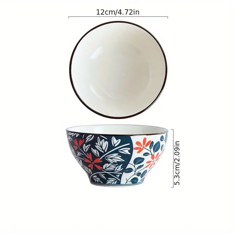 pepplo Porcelain Bowls For Kitchen, Cereal Bowls, Salad Bowls, Pasta Bowls, Soup Bowls, Dessert Bowls, Serving Bowls, Japanese Style Bowls, Noodles Bowls, Tableware Set, Microwave Safe (Multicolor, 2 Piece) - Image 2