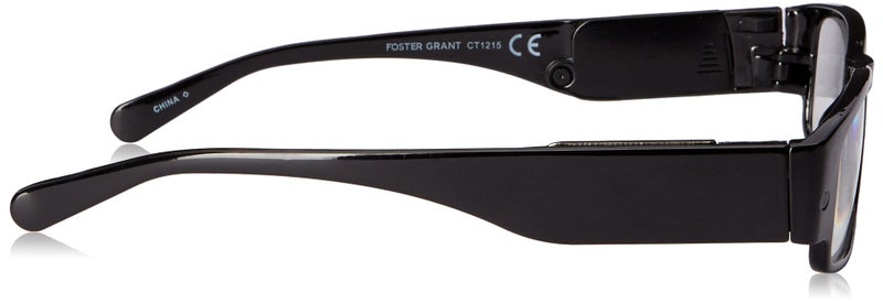 Foster Grant Lloyd Lightspecs Lighted Reading Glasses, Black/Transparent, 59 mm, 1.75x - Image 3