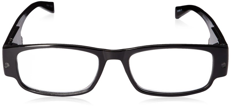 Foster Grant Lloyd Lightspecs Lighted Reading Glasses, Black/Transparent, 59 mm, 1.75x - Image 2