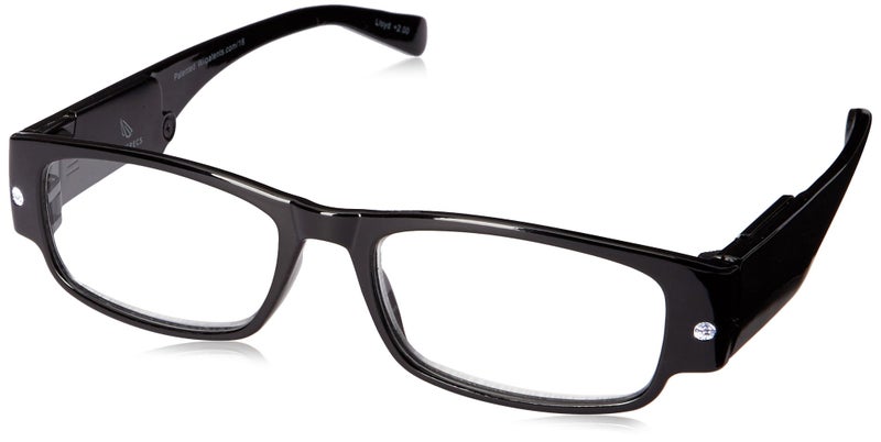 Foster Grant Lloyd Lightspecs Lighted Reading Glasses, Black/Transparent, 59 mm, 1.75x - Image 5