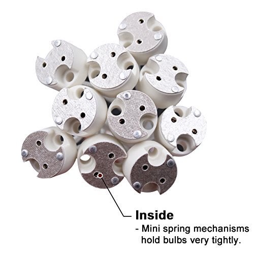 DiCUNO G8 Base Wire Connector Socket, G8 LED Light Bulb Socket Adapter, Ceramic Bulb Holder, 10 Pack - Image 3