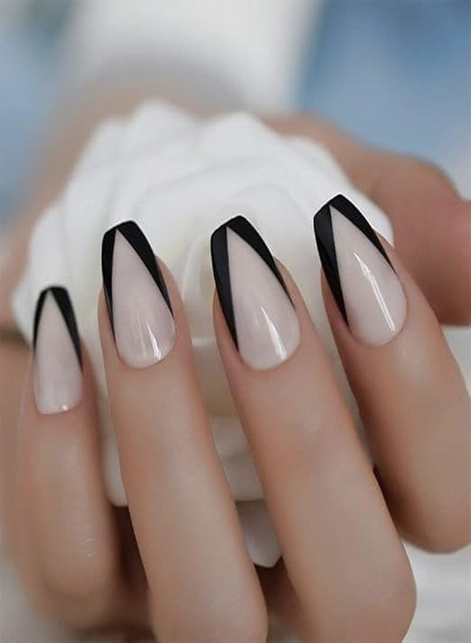 DORMITORRY Press On Nails, Artificial Nail Jelly Glue on False Nails for Women Girls, Reusable Artificial Fake Nail Set, Lightweight & Long Lasting| Easy To Use, Quick Fix For Festivals, 24 Pcs - Multicolor. - Image 5