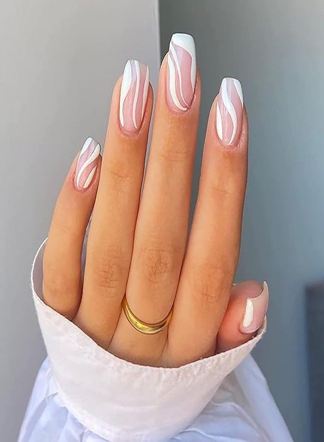 DORMITORRY Press On Nails, Artificial Nail Jelly Glue on False Nails for Women Girls, Reusable Artificial Fake Nail Set, Lightweight & Long Lasting| Easy To Use, Quick Fix For Festivals, 24 Pcs - Multicolor. - Image 2