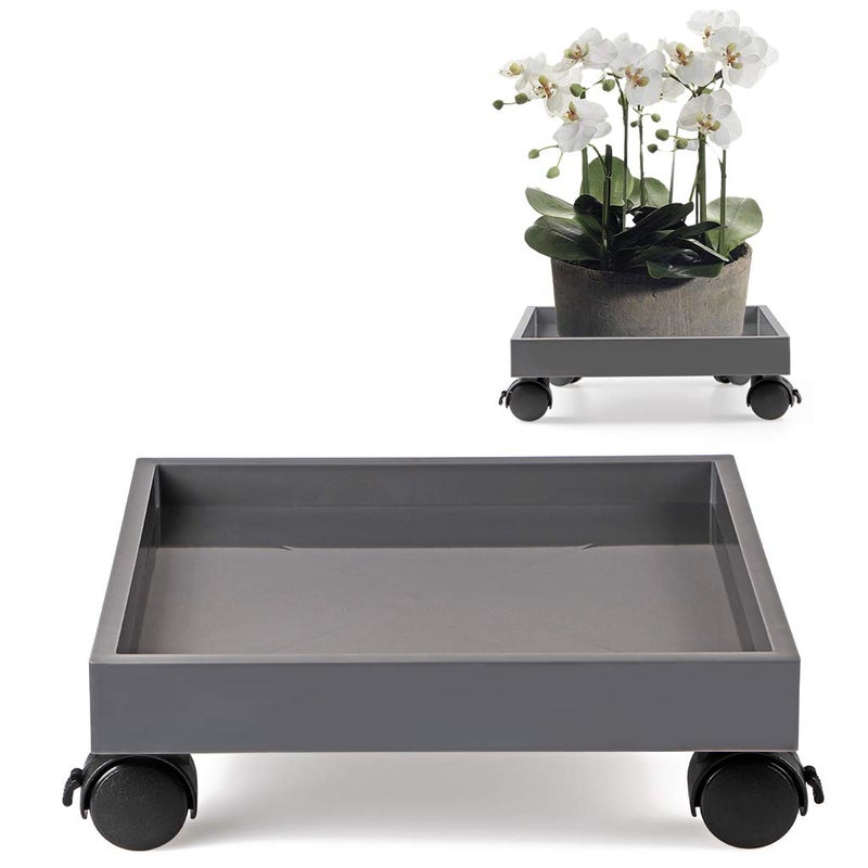 Skelang Square Wheeled Plant Dolly  ABS Planter Trays Heavy Duty Load Capacity 110 Lbs