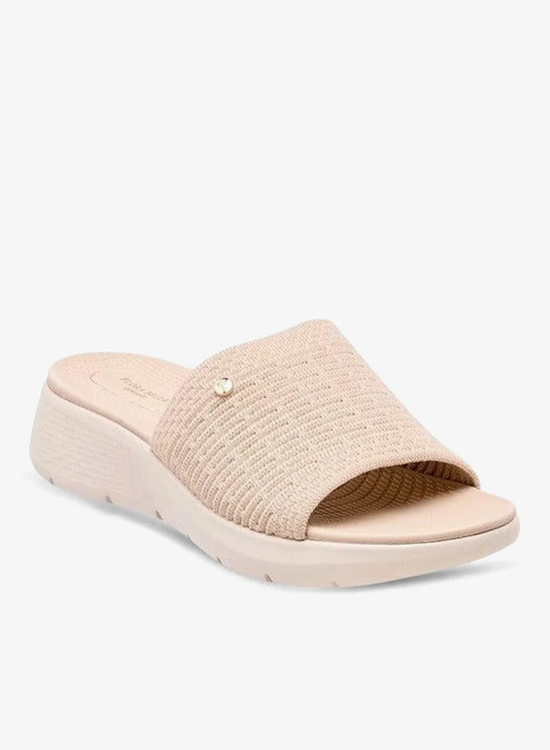 Floral Bella Textured Slip-On Sandals