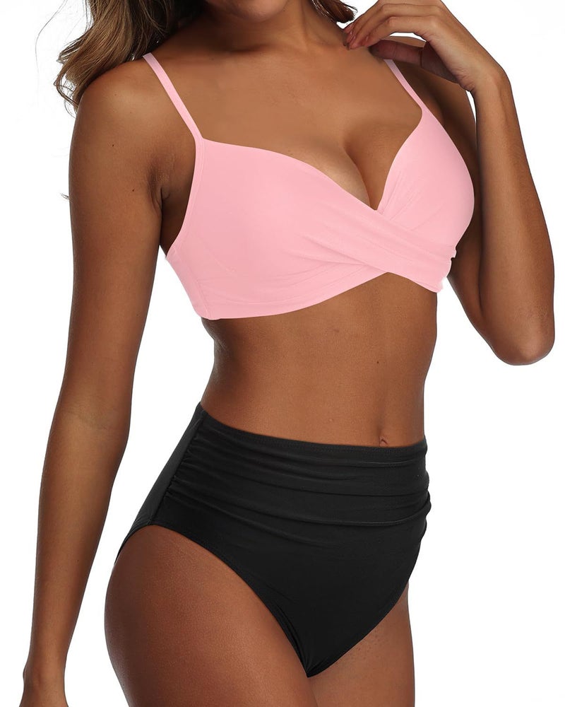 2024 New Bikini Hard Cup Steel Support Swimsuit Split Swimsuit Bikini Manufacturers - Image 1