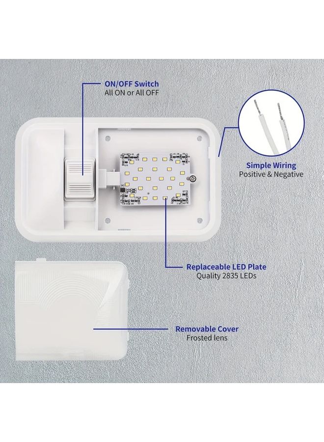 Model 24LED 2 Pack 12V RV Dome Lights 500LM Matte Finish for Motorhome Trailer Camper - Image 5