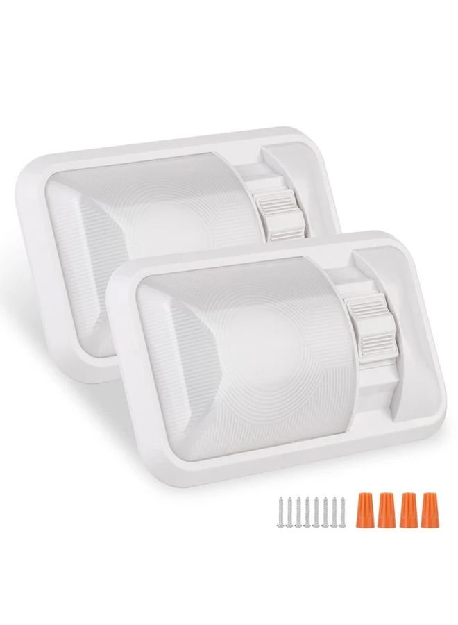Model 24LED 2 Pack 12V RV Dome Lights 500LM Matte Finish for Motorhome Trailer Camper - Image 1