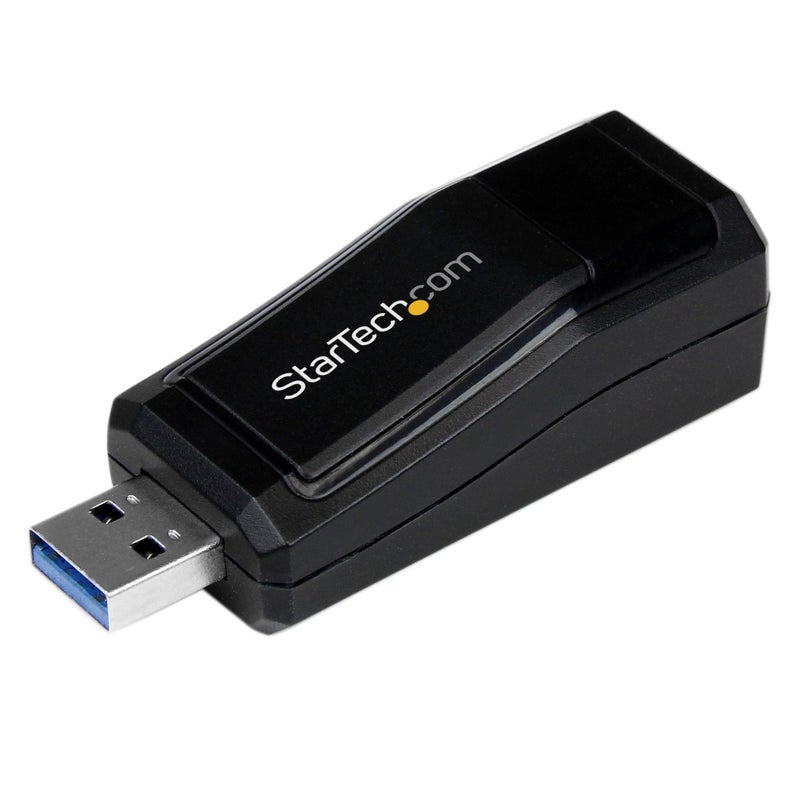 Startech.com StarTech USB 30 to Gigabit Ethernet NIC 101001000 Mbps Network Adapter Black USB31000NDS - Image 2