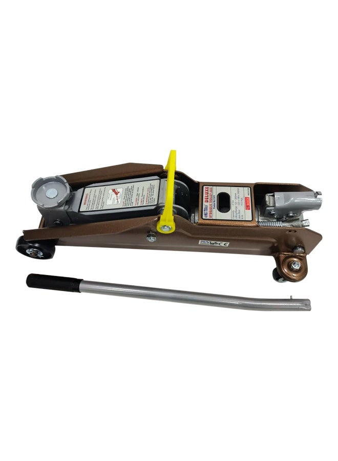 King Tools 3 Ton Hydraulic Trolley Jack with Carry Case, Heavy Duty Steel Construction, 133–385mm Lifting Range, 360° Rotating Saddle, Automatic Safety Overload Valve, Smooth Rolling Wheels, Car SUV Pickup Tire Change and Maintenance Tool - Image 4