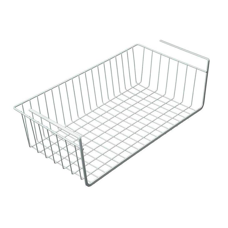Go Hooked Go Hooked Multipurpose Under Shelf Basket/Coated Iron Under Cabinet Storage Organizer Rack Shelf/Under shelf Organizer Rack For Kitchen, Bedroom (Combo, Pack of 3) (1 Pc - 12" & 2 Pcs - 16") (White)  - Image 4