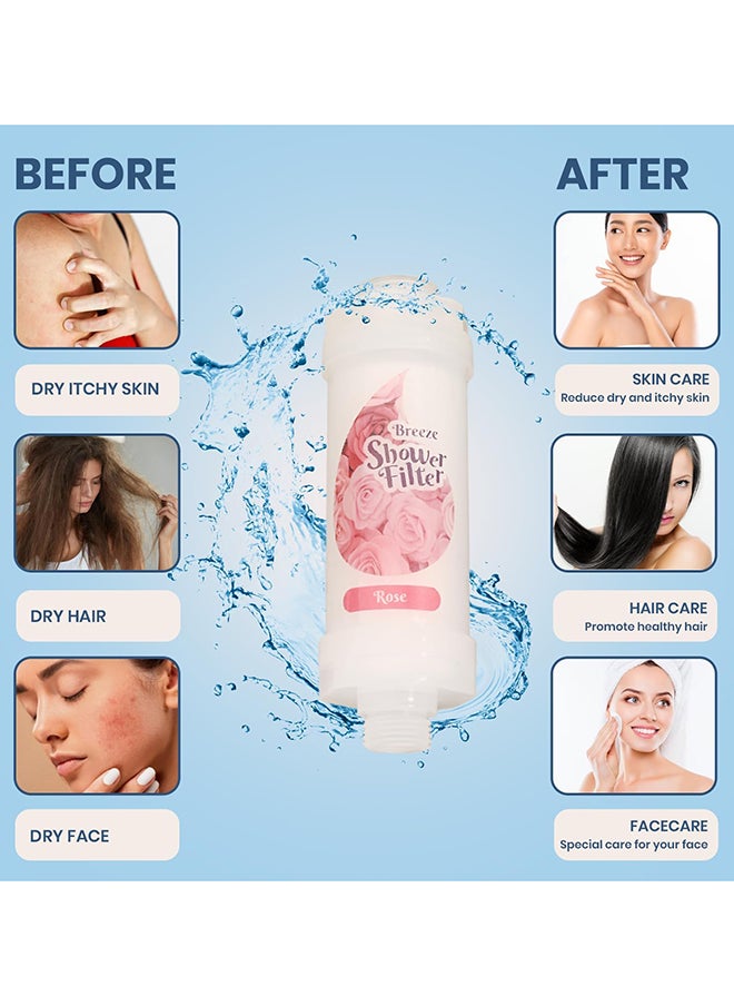 Home Pro Home Pro Breeze Shower head with Filter with Vitamin C, Helps Dry Skin And Hair Loss, with Rose Scent | Fragrance  - Image 3