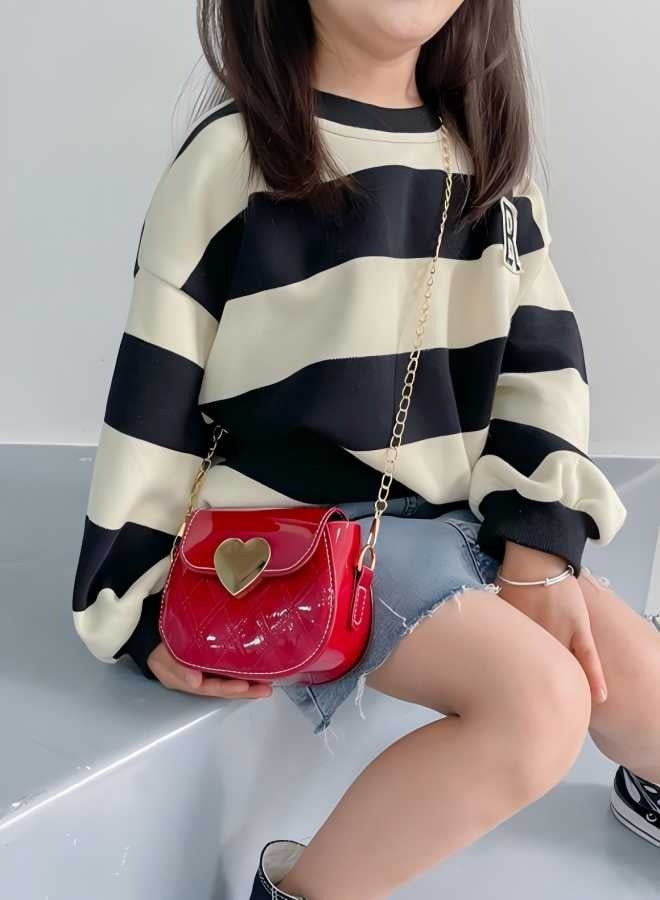 بنت أميرة حقيبة كتف رسول حقيبة يد جميل أحمر - Image 4