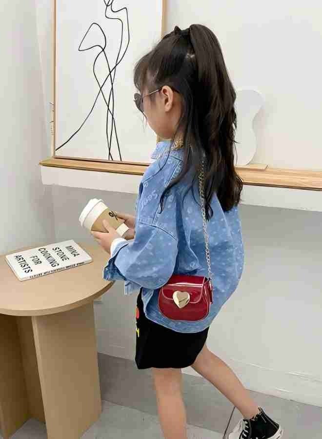 بنت أميرة حقيبة كتف رسول حقيبة يد جميل أحمر - Image 1