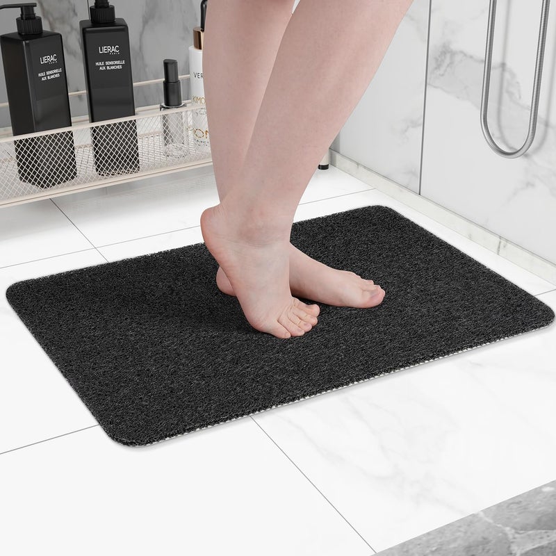 Hargiis NonSlip Bathtub Mat Anti Slip Shower Mat Fast Drying Bathtub Mats Foot Scrubber Mat Anti Slip Mat for Tub Floor Bathroom Kitchen Home Hotel Black 2416