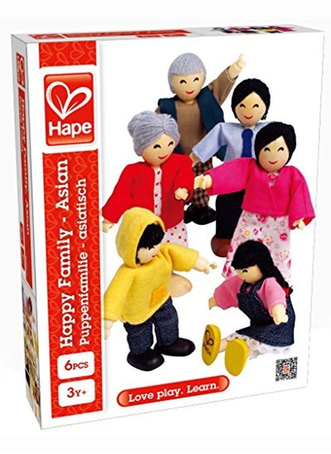 Hape - Asian Wooden Doll House Family Set - Image 1