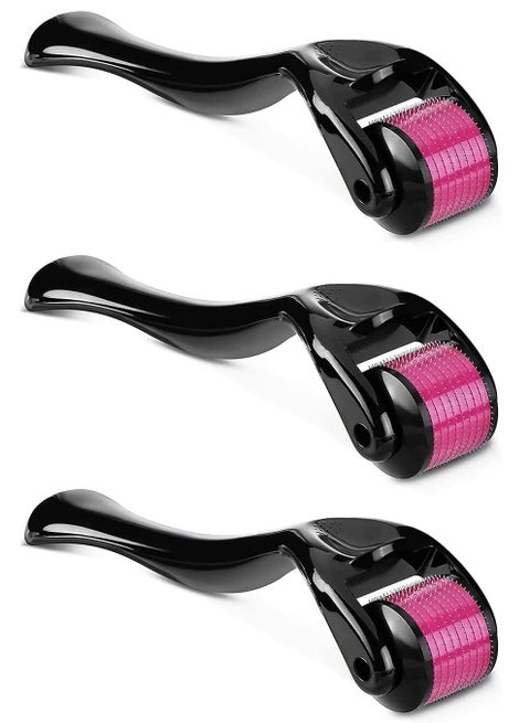 3 PCS Roller for Skin Face 540 Titanium. 0.5 mm- Self Care Gifts Facial Skin Care Tools