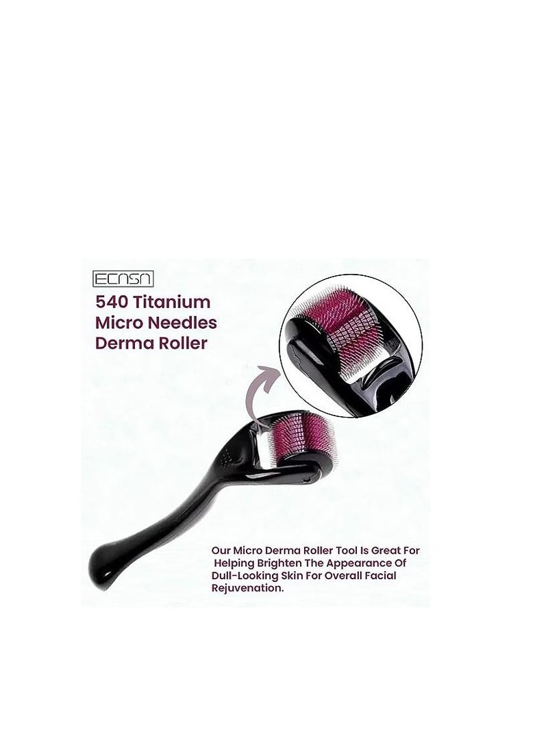 3 PCS Roller for Skin Face 540 Titanium. 0.5 mm- Self Care Gifts Facial Skin Care Tools