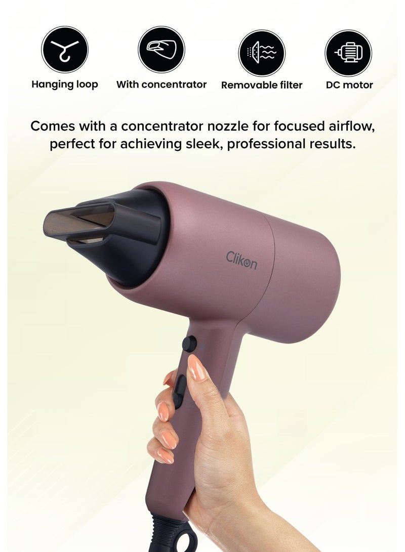 Clikon Professional Hair Dryer - 2-Speed & 3 Temperature Settings 1800W- 2 Years Warranty - Image 5