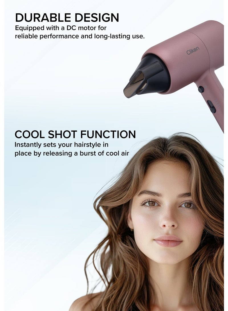 Clikon Professional Hair Dryer - 2-Speed & 3 Temperature Settings 1800W- 2 Years Warranty - Image 4